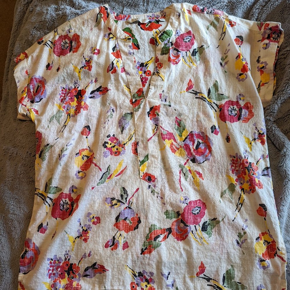 Obey woven floral top sz s